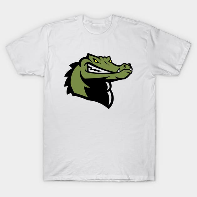 Angry Crocodile Face Logo T-Shirt by AnotherOne